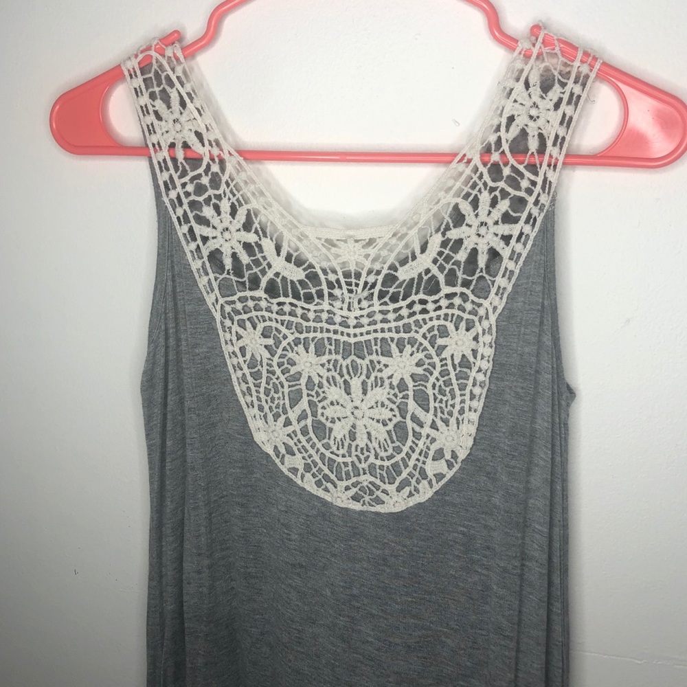 gray sleeves maxi dress